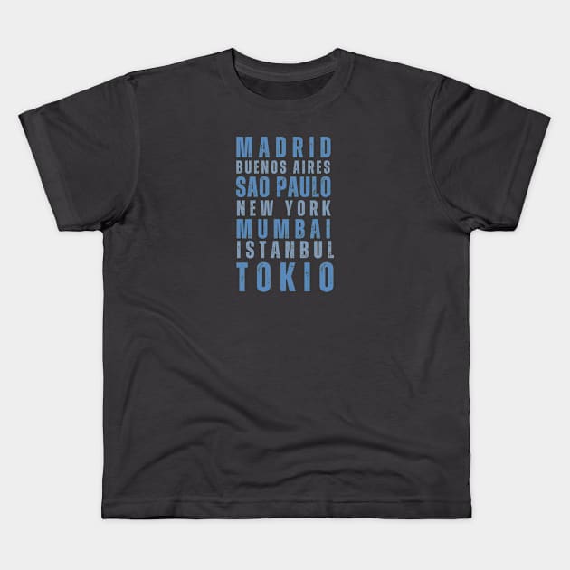 Cities of the world Kids T-Shirt by Studio468